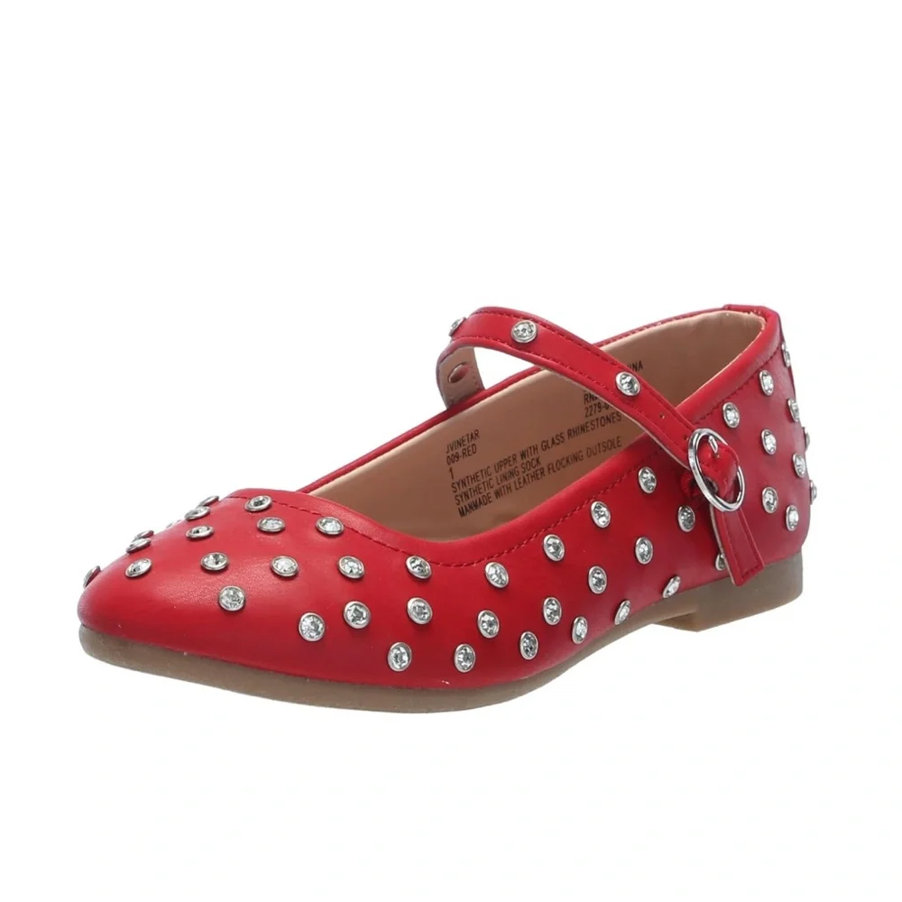 Steve Madden Toddler Red Studded Flats‎